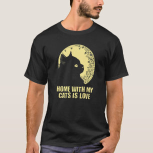 Camiseta Lar com Meus Gatos É Amor Gato Mãe de Gato Gatinh