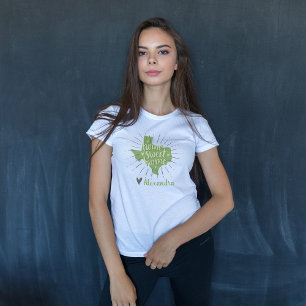 Camiseta Lar Doce Lar Verde Salvia e Cinza - Texas