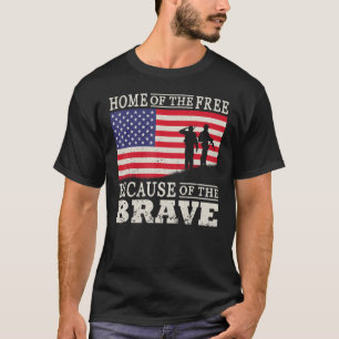Camiseta Lar Dos Gratuitos Por Causa Do Ame Militar Corajos