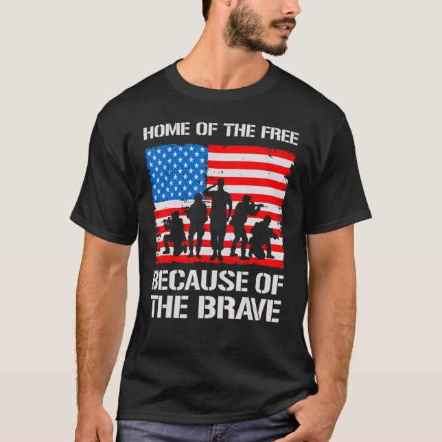 Camiseta Lar Dos Gratuitos Por Causa Do Brave 4 (Frente)