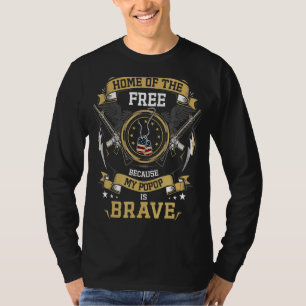Camiseta Lar Dos Gratuitos Porque Meu Avô É Um Memor Corajo