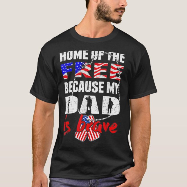 Camiseta Lar Dos Gratuitos Porque O Meu Pai É Um Veterano C (Frente)