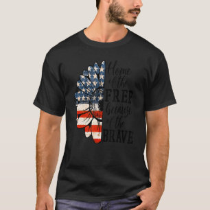Camiseta Lar Dos Livres Por Causa Do Patriótico Corajoso Fl