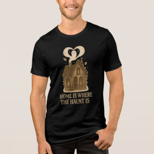 Camiseta Lar É Onde Está A Mansão Assombrada Gótica