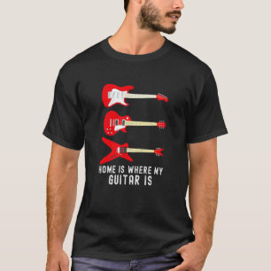Camiseta Lar É Onde Está Meu Violão Design De Guitarra Guit
