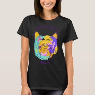 Camiseta Lar é Onde está o meu Cão Colorido pug cão Essenci