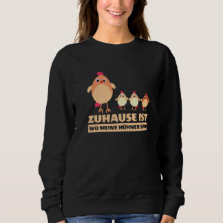 Camiseta Lar é onde estão as minhas galinhas Moda  Mulheres
