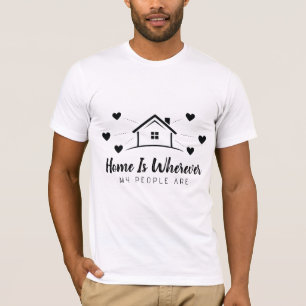 Camiseta Lar É Onde Estão as Pessoas