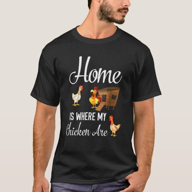 Camiseta Lar é Onde Estão Meus Frangos (Frente)