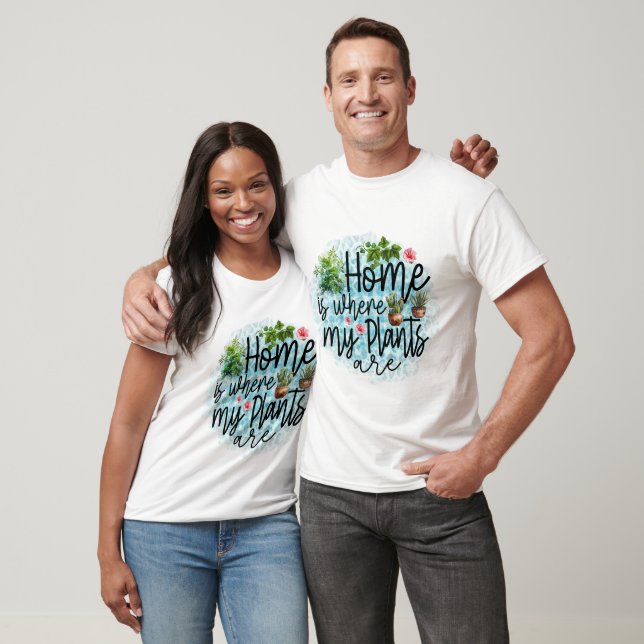 Camiseta Lar é Onde Estão Minhas Plantas (Unissex)