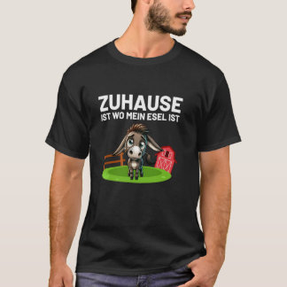 Camiseta Lar É Onde Meu Burro Está Fazenda De Burros Agricu