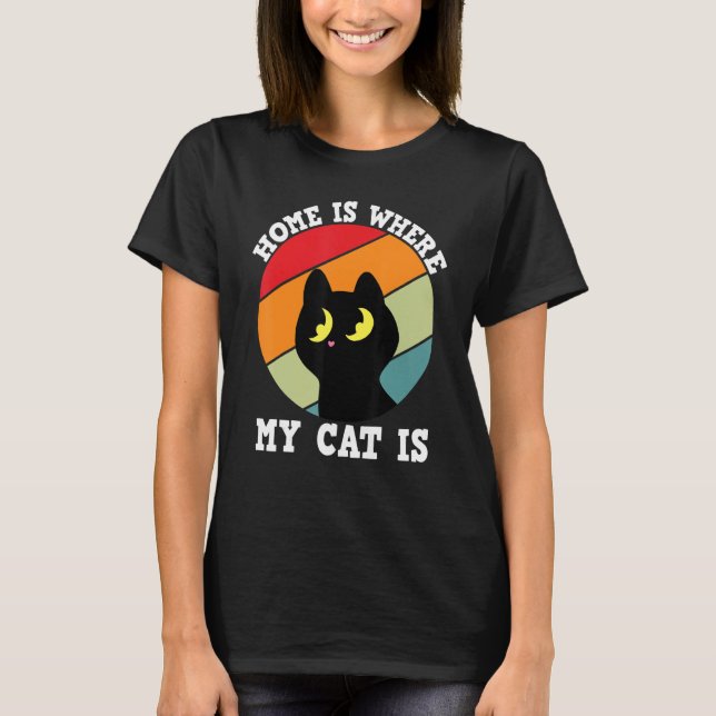 Camiseta Lar é onde meu gato cai 1 (Frente)