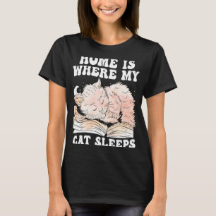 Camiseta Lar é onde meu gato dorme