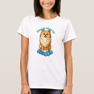 Camiseta Lar é Onde Nos Aconchegamos - Fofo Pomerânia Fluff