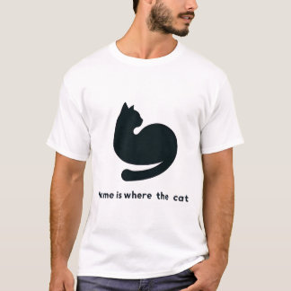 Camiseta Lar é onde o gato