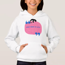 Camiseta Lar é onde o gato está | Cozy Cat Lover Hoodie