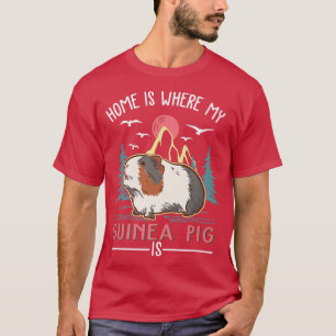 Camiseta Lar é onde o meu Porco da Guiné é o Premium do Por