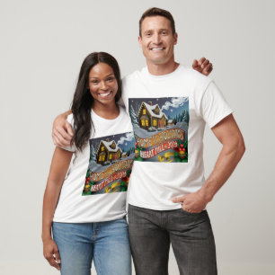 Camiseta "Lar para os Feriados: pura alegria"