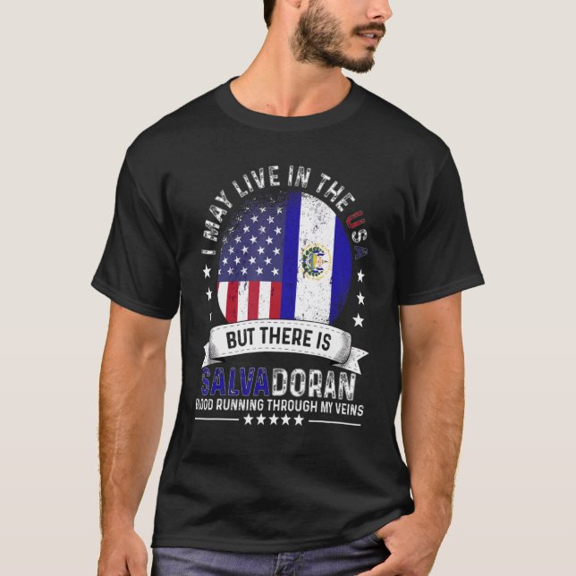 Camiseta Lar salvadorenho americano no patriota americano E (Frente)