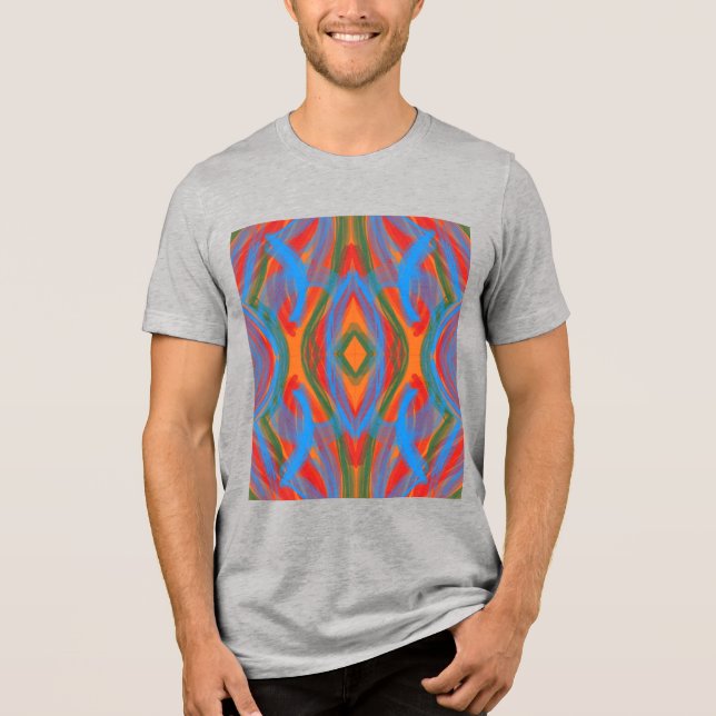 Camiseta laranja abstrato (Frente)