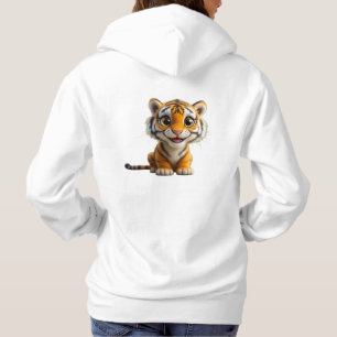 Camiseta Laranja-acastanhado e Tigre-Branco