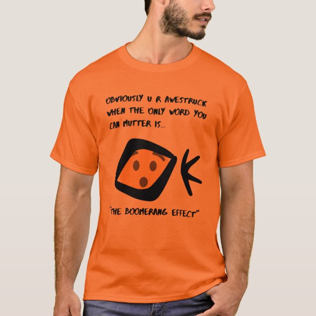 Camiseta Laranja "Awestrck" Boomerangado (Frente)
