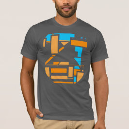 Camiseta Laranja azul Circular sudoeste Abstrato