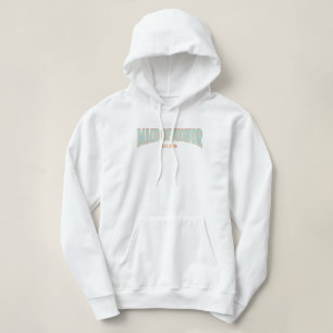 Camiseta Laranja + Azul-menta Brilho Falso Varsity DAMA DE