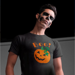 Camiseta Laranja Black Personalizado Jack O Lantern Boo