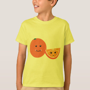 Camiseta Laranja-branca