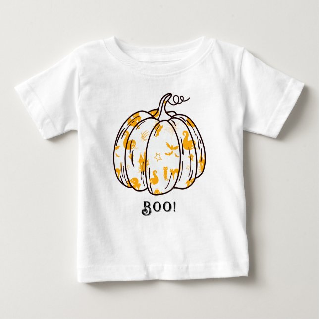 Camiseta Laranja, branca e mestiça, Jack-O’-Lanterna (Frente)
