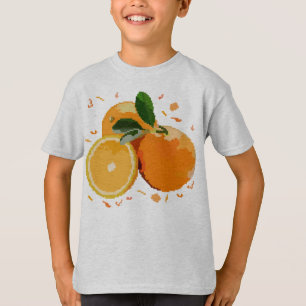 Camiseta Laranja com um galho.