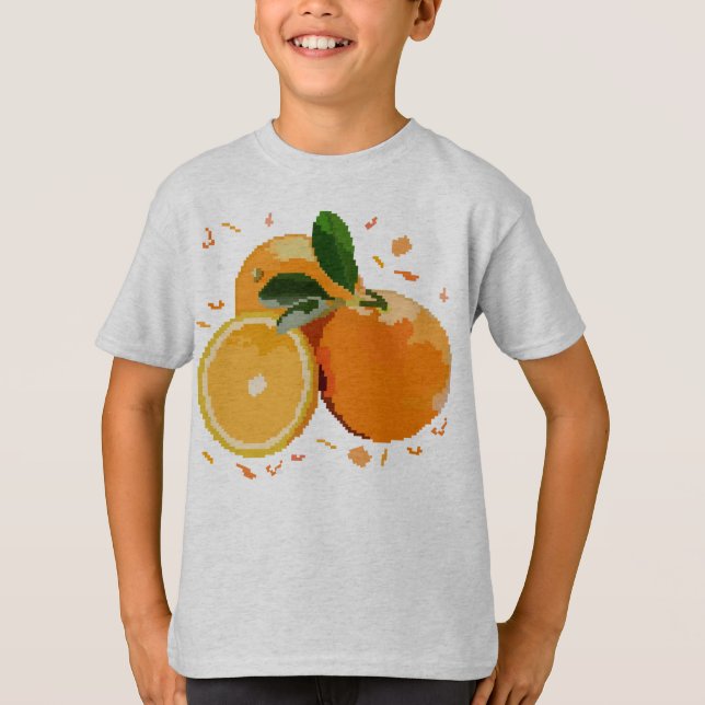 Camiseta Laranja com um galho. (Frente)