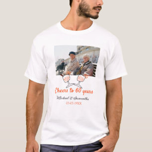 Camiseta Laranja comemora 60 anos de casamento aniversário