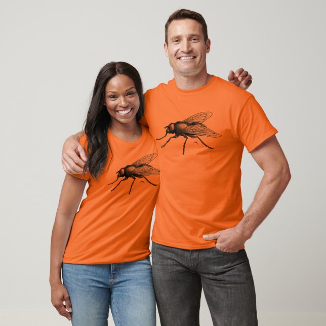 Camiseta laranja das mulheres da Fly Buddy (Unissex)