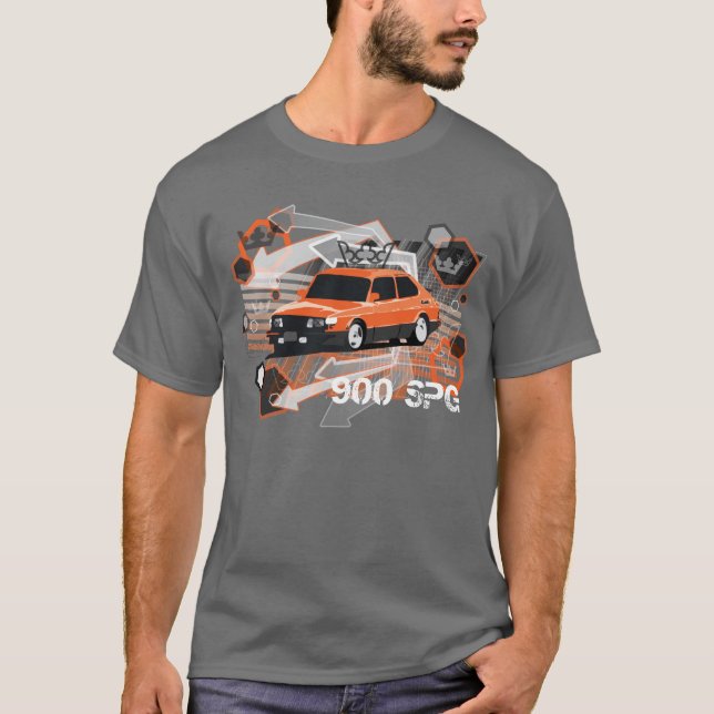 CAMISETA LARANJA DE 900 SPG: ESTILO DO GRUNGE (Frente)