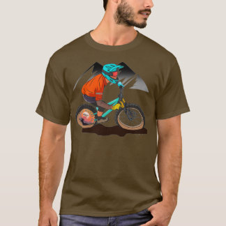 Camiseta Laranja-de-bicicleta de montanha