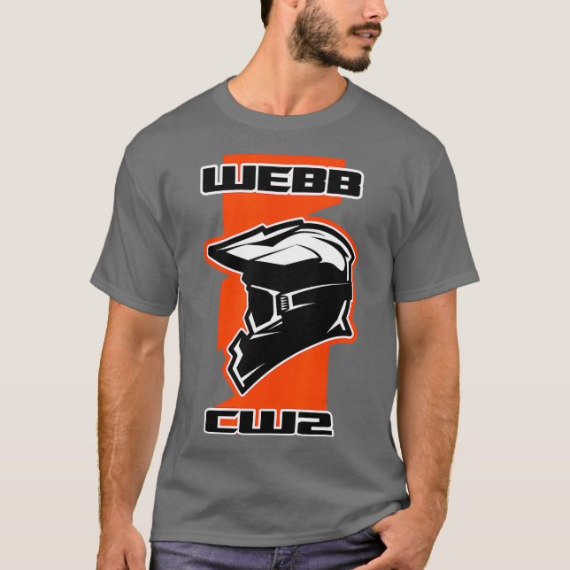 Camiseta Laranja De Corrida De Bicicleta Webb Dirt (Frente)
