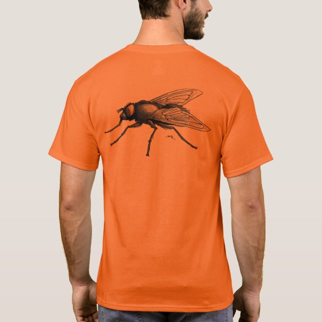 Camiseta laranja de Fly Buddy (Verso)