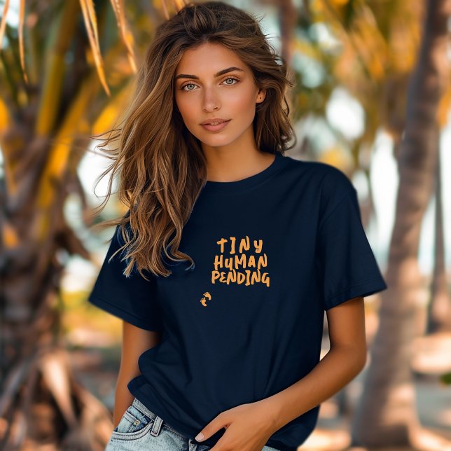 Camiseta laranja de impressão digital de gravidez  (Criador carregado)