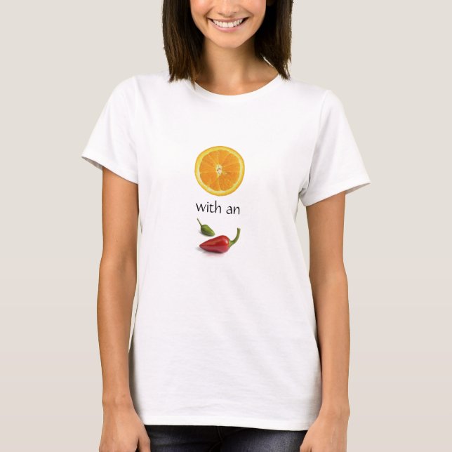 Camiseta Laranja doce & pimentão (Frente)