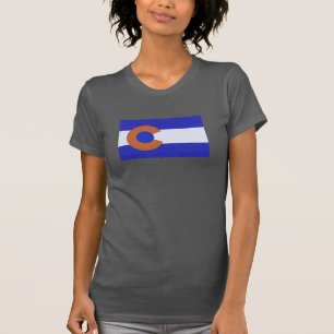 Camiseta Laranja e azul