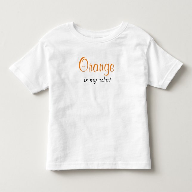 Camiseta Laranja É Minha Cor Dizendo (Frente)