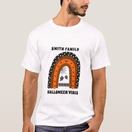 Camiseta Laranja e preto Bats Boo Arco-Íris Correspondência