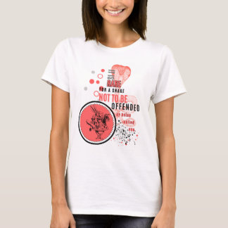 Camiseta Laranja e preto Citações sarcásticas de cobras Ofe