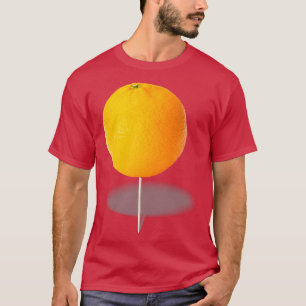 Camiseta Laranja em palito de dente Então casei-me com um a