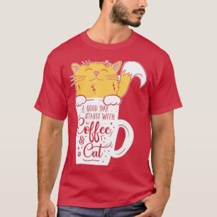 Camiseta Laranja Engraçado Café Mug Gato Lover 7
