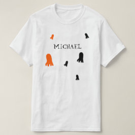 Camiseta Laranja Fantástico de Halloween, Preto Personaliza