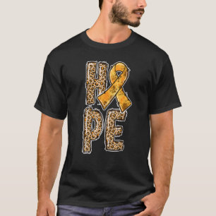 Camiseta Laranja Fita Leopardo Imprime Esperança Sobreviven