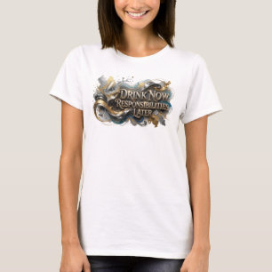 Camiseta Laranja Irreverente BEBE AGORA RESPONSABI